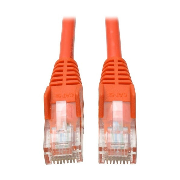 Tripp Lite by Eaton 10-ft. Cat5e 350MHz Snagless Molded Cable (RJ45 M/M) - Orange - 10 ft Category 5e