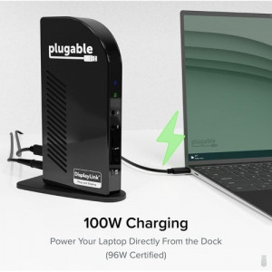 Plugable Plugable USB-C Quad HDMI Docking Station - for Notebook/Monitor - Memory Card Reader - SD, SDHC, SDXC, MultiMediaCard