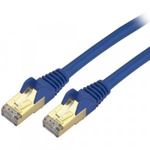 StarTech.com 10 ft CAT6a Ethernet Cable - 10 Gigabit Category 6a Shielded Snagless RJ45 100W PoE Patch Cord