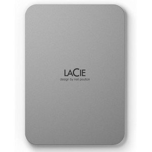 LaCie STLP1000400 1 TB Portable Hard Drive - External - Moon Silver - MAC, Desktop PC Device Supported - USB 3.1 Type C