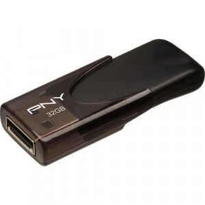 PNY 32GB Attaché 4 2.0 Flash Drive - 32 GB - USB 2.0 Type A - Black - 1 Year Warranty