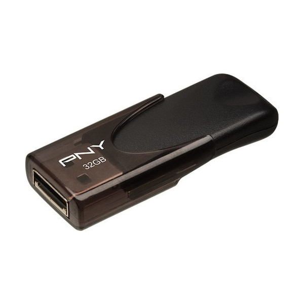 PNY 32GB Attaché 4 2.0 Flash Drive - 32 GB - USB 2.0 Type A - Black - 1 Year Warranty