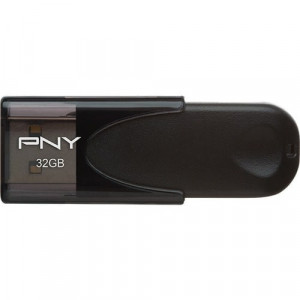 PNY 32GB Attaché 4 2.0 Flash Drive - 32 GB - USB 2.0 Type A - Black - 1 Year Warranty