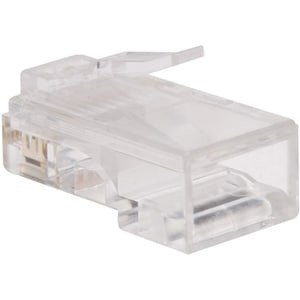 Tripp Lite by Eaton N030-100-FL 100-Pack of RJ45 Plugs for Flat Solid / Stranded Conductor Cable