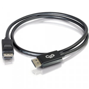 C2G 10ft DisplayPort Cable with Latches 8K UHD M/M - Black - 10 ft DisplayPort A/V Cable