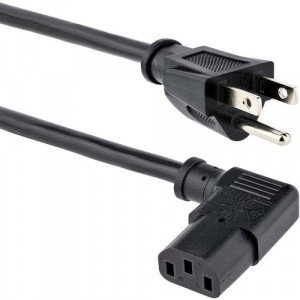 StarTech.com 10ft (3m) Computer Power Cord, NEMA 5-15P to Right Angle C13, 10A 125V, 18AWG, Replacement AC Power Cord,