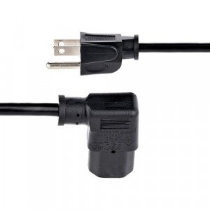 StarTech.com 10ft (3m) Computer Power Cord, NEMA 5-15P to Right Angle C13, 10A 125V, 18AWG, Replacement AC Power Cord,