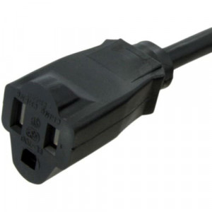StarTech.com 10ft (3m) Heavy Duty Extension Cord, NEMA5-15R to NEMA5-15P Black Extension Cord, 15A 125V, 14AWG, Heavy Gauge