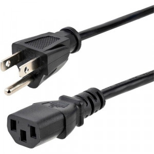 StarTech.com 10ft (3m) Computer Power Cord, NEMA 5-15P to C13, 10A 125V, 18AWG, Black Replacement AC PC Power Cord