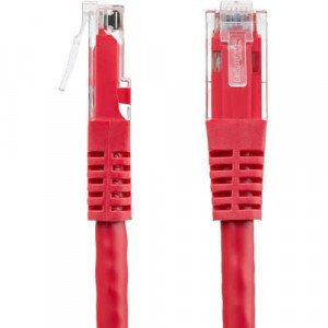 StarTech.com 10ft CAT6 Ethernet Cable - Red Molded Gigabit - 100W PoE UTP 650MHz - Category 6 Patch Cord UL Certified Wiring/TIA