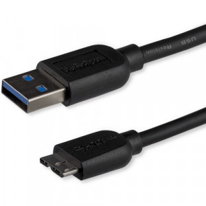 StarTech.com 3m (10ft) Slim SuperSpeed USB 3.0 (5Gbps) A to Micro B Cable - M/M - Position your USB 3.0