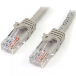 StarTech.com 10 ft Gray Snagless Cat5e UTP Patch Cable - Category 5e - 10 ft - 1 x RJ-45 Male Network