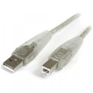 StarTech.com - Transparent USB 2.0 cable - 4 pin USB Type A (M) - 4 pin USB Type B (M)