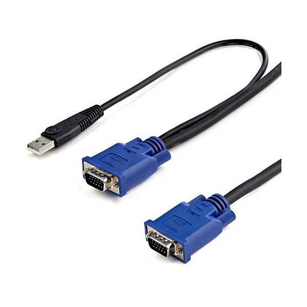 StarTech.com 2-in-1 - Video / USB cable - 4 pin USB Type A, HD-15 (M) - HD-15 (M) - 3.05 m - 10ft KVM Cable - USB KVM Cable