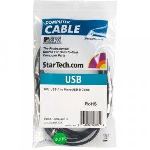 StarTech.com USB cable - 4 pin USB Type A (M) - Micro-USB Type B (M) - 10 ft ( USB / Hi-Speed USB ) - Type A Male USB