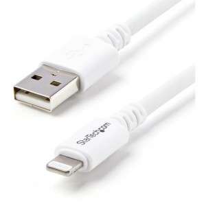 StarTech.com 3m (10ft) Long White AppleÂ® 8-pin Lightning Connector to USB Cable for iPhone