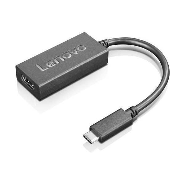 Lenovo USB-C to HDMI 2.0b Adapter - 9.4" HDMI/USB A/V Cable for Audio/Video Device, Notebook, Monitor, Projector