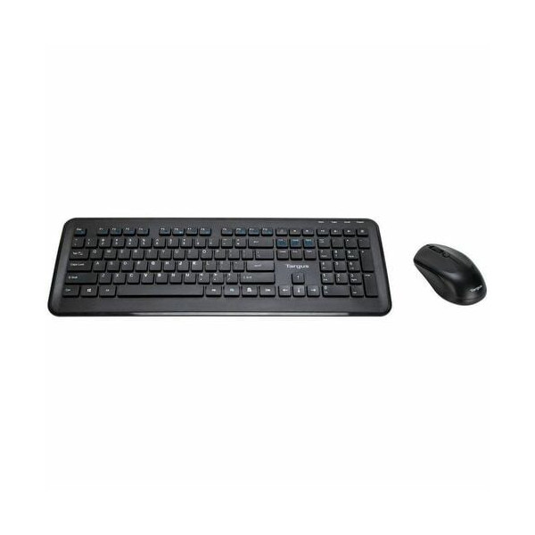 Targus KM610 Wireless Keyboard and Mouse Combo (Black) - USB Wireless RF 2.40 GHz Keyboard - Black - USB Wireless RF Mouse