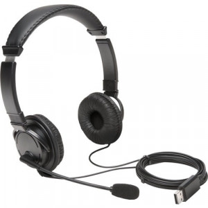 Kensington Classic USB-A Headset with Mic - Stereo - USB Type A - Wired - Over-the-head - Binaural - Circumaural - 6 ft Cable