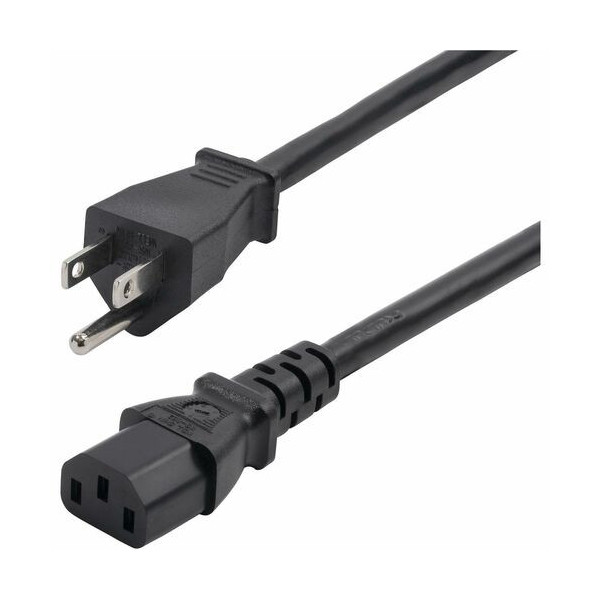 StarTech.com 8ft (2.4m) Computer Power Cord, NEMA 5-15P to IEC 60320 C13 AC Power Cable, 13A 125V,