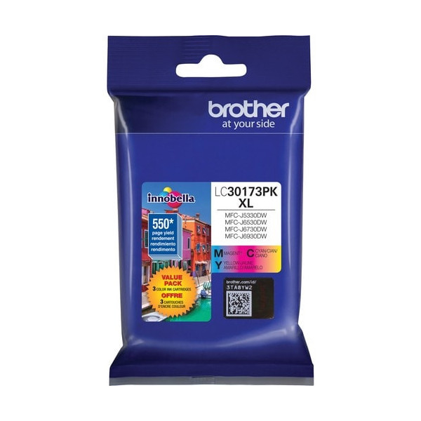 Brother Innobella LC30173PKS Original High Yield Inkjet Ink Cartridge - Value Pack - Cyan, Magenta