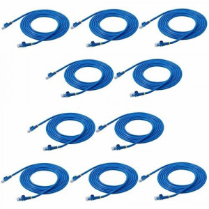 StarTech.com 10 ft. CAT6 Ethernet Cable - 10 Pack - ETL Verified - Blue CAT6 Patch Cord - Snagless RJ45 Connectors