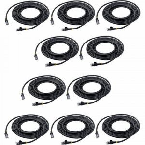 StarTech.com 15 ft. CAT6 Ethernet Cable - 10 Pack - ETL Verified - Black CAT6 Patch Cord - Snagless RJ45 Connectors