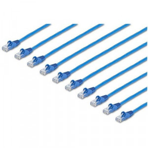 StarTech.com 3 ft. CAT6 Ethernet Cable - 10 Pack - ETL Verified - Blue CAT6 Patch Cord - Snagless RJ45 Connectors