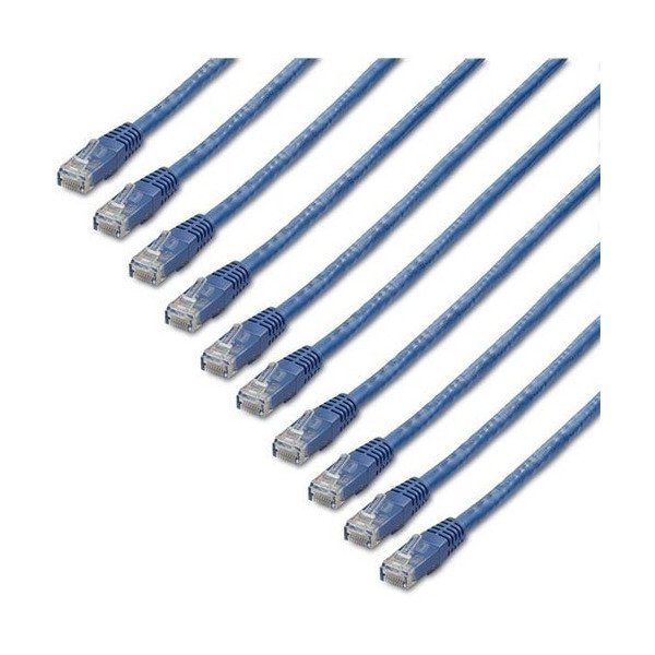 StarTech.com 3 ft. CAT6 Ethernet cable - 10 Pack - ETL Verified - Blue CAT6 Patch Cord