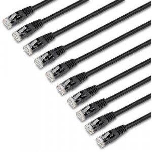 StarTech.com 6 ft. CAT6 Ethernet cable - 10 Pack - ETL Verified - Black CAT6 Patch Cord