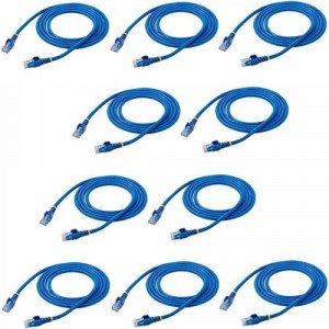 StarTech.com 6 ft. CAT6 Ethernet Cable - 10 Pack - ETL Verified - Blue CAT6 Patch Cord - Snagless RJ45 Connectors - 24 AWG