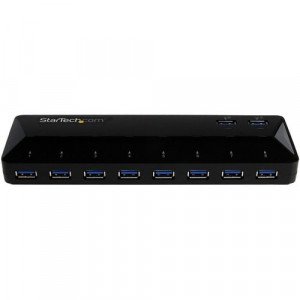 StarTech.com 10-Port USB 3.0 Hub with Charge and Sync Ports - 2 x 1.5A Ports - Desktop USB Hub and Fast-Charging Station