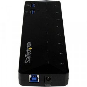 StarTech.com 10-Port USB 3.0 Hub with Charge and Sync Ports - 2 x 1.5A Ports - Desktop USB Hub and Fast-Charging Station