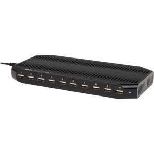 Tripp Lite by Eaton 10-Port USB Charger with Built-In Storage - 1 Pack - 12 V DC Input - 5 V DC/2.40 A Output