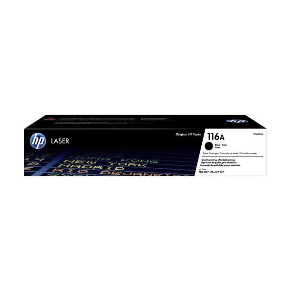 HP 116A (W2060A) Original Laser Toner Cartridge - Black - 1 Each - 1000 Pages