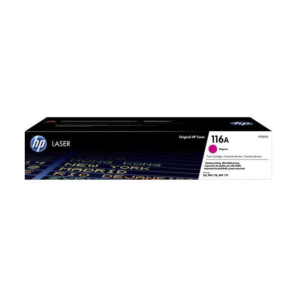 HP 116A (W2063A) Original Laser Toner Cartridge - Magenta - 1 Each - 700 Pages