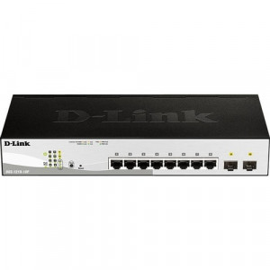 D-Link 10-Port Gigabit Web Smart Switch Including 2 Gigabit SFP Ports - 8 Ports - Manageable - Gigabit Ethernet