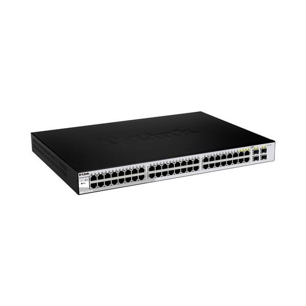 D-Link DGS-1210-52 Websmart Gigabit Switch with 48 1000Base-T and 4 SFP Ports - 48 Ports - Manageable - Gigabit Ethernet