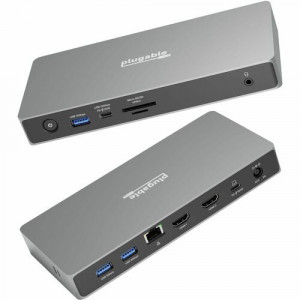 Plugable USB C Docking Station Dual Monitor - UD-4VPD