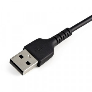 StarTech.com 6 inch/15cm Durable Black USB-A to Lightning Cable, Rugged Heavy Duty Charging/Sync