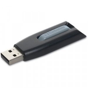 Microban 128GB Store 'n' Go V3 USB 3.2 Gen 1 Flash Drive - Gray - 128 GB - USB 3.2 (Gen 1) Type A - 80 MB/s Read Speed