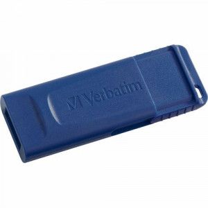 Verbatim 128GB USB Flash Drive - Blue - 128 GB - USB 2.0 Type A - Blue - 5 Year Warranty - 1 Each - TAA Compliant