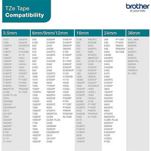 Brother TZe-132 Labelling Tape Cassette, Red on Clear, 12 mm (W) x 8 m (L), Laminated, Brother Genuine Supplies