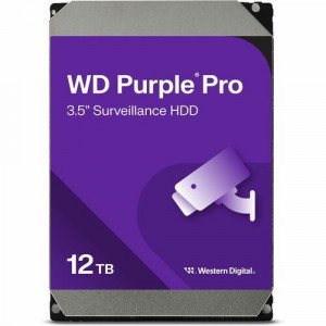 Western Digital Purple Pro WD121PURP 12 TB Hard Drive - 3.5" Internal - SATA (SATA/600) - Conventional Magnetic Recording