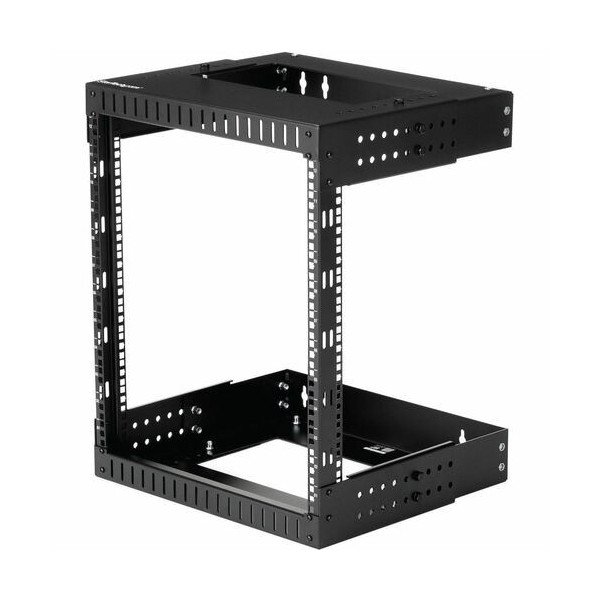 StarTech.com 2-Post 12U Heavy-Duty Wall Mount Network Rack, 19" Open Frame Server Rack with Adjustable Depth,