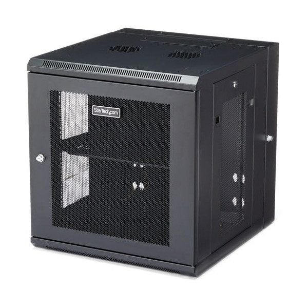 StarTech.com 12U 19" Wall Mount Network Cabinet - 20" Deep Hinged Locking IT Data Enclosure - Flexible Vented Rack w/Shelf