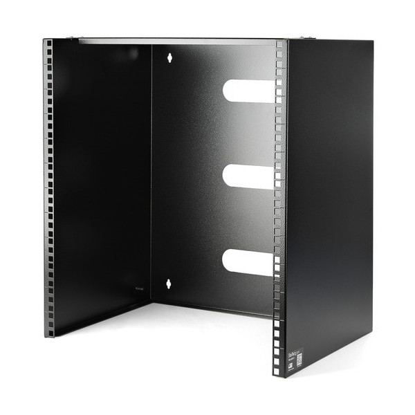 StarTech.com 12U Wall Mount Rack, 14in Deep, 19 inch Wall Mount Network Rack, Wall Mounting Patch Panel