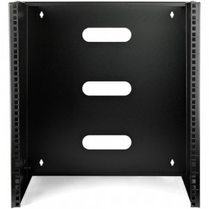 StarTech.com 12U Wall Mount Rack, 14in Deep, 19 inch Wall Mount Network Rack, Wall Mounting Patch Panel