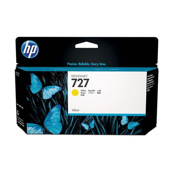 HP 727 (B3P21A) Original Standard Yield Inkjet Ink Cartridge - Single Pack - Yellow - 1 Each - Inkjet - Standard Yield - 1 Each