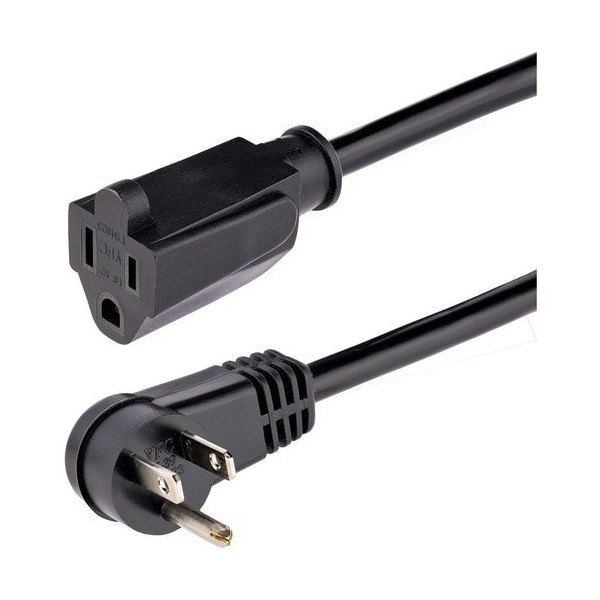 6FT RIGHT ANGLE 5-15P TO 5-15R POWER EXTENSION CORD